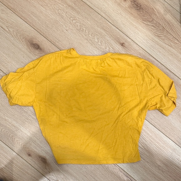 Yellow Crop Top with Graphic Print - Picture 4 of 4